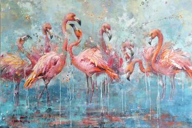 Original Abstract Expressionism Animal Painting by Daiva Rožukienė