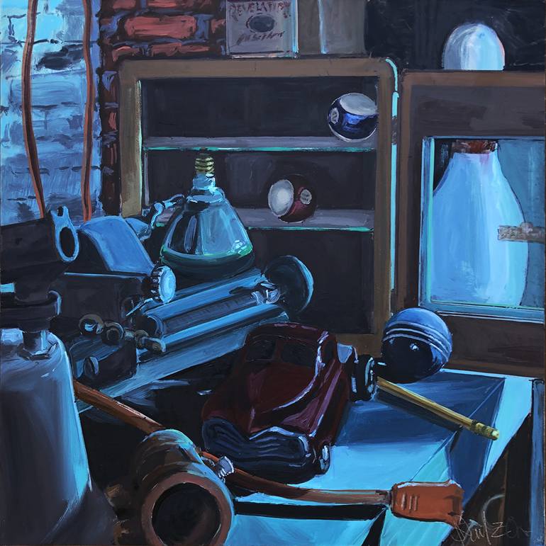 Original Figurative Still Life Paintings by David Orban