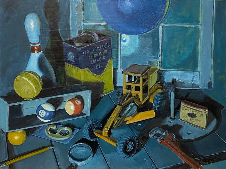 Original Figurative Still Life Paintings by David Orban