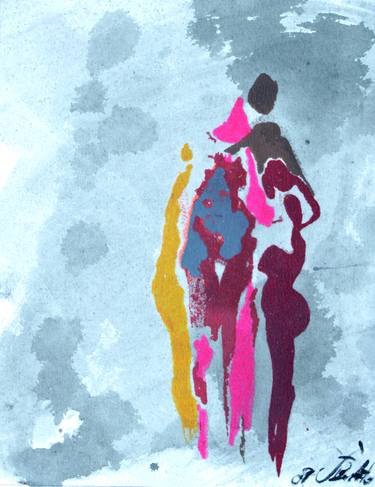 Original Abstract Family Printmaking by Jorge Berlato