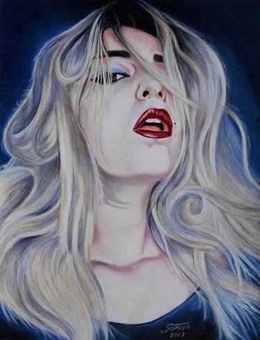 Original Fine Art Portrait Drawings by Taha Mansour