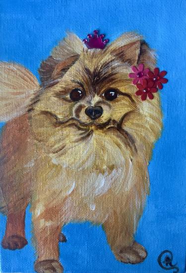 Original Modern Dogs Paintings by Anna Conversano