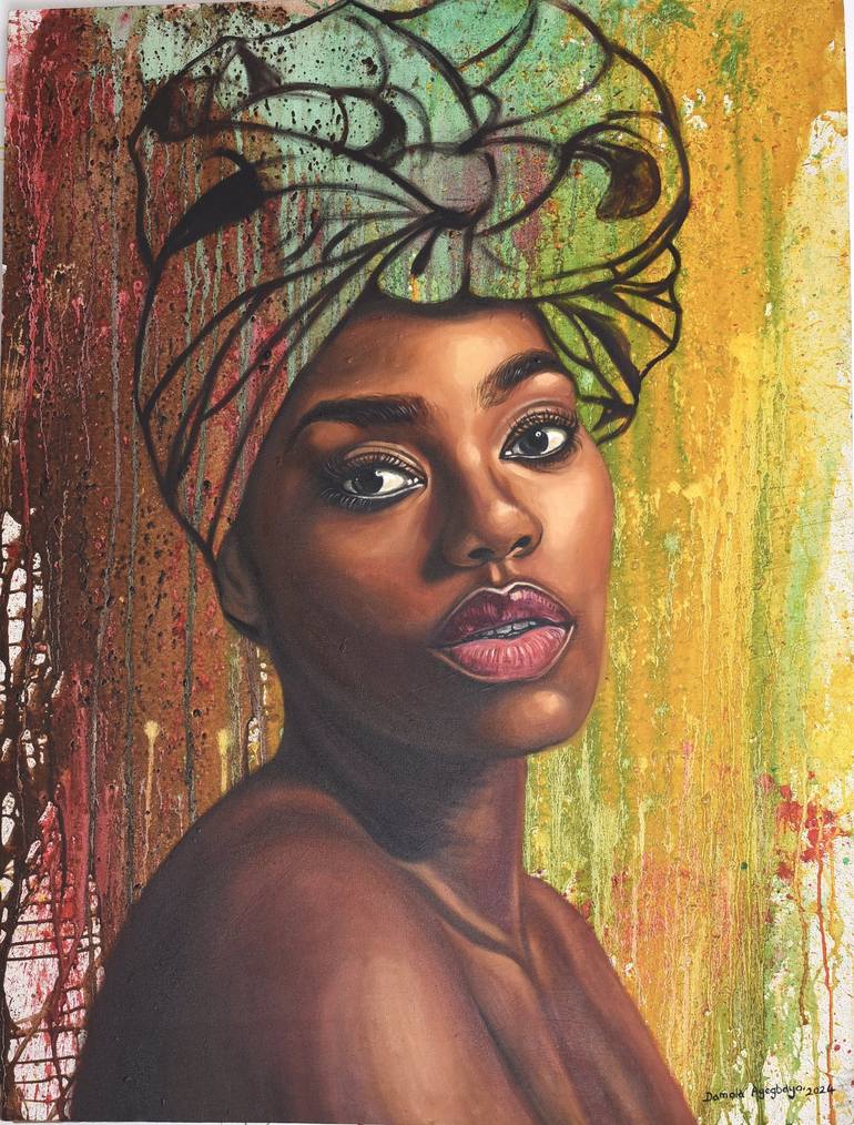 Print of Contemporary Women Paintings by Damola Ayegbayo