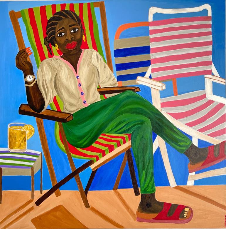 Print of Contemporary Women Paintings by Sophia Oshodin