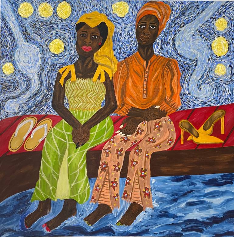 Print of Abstract Expressionism Women Paintings by Sophia Oshodin