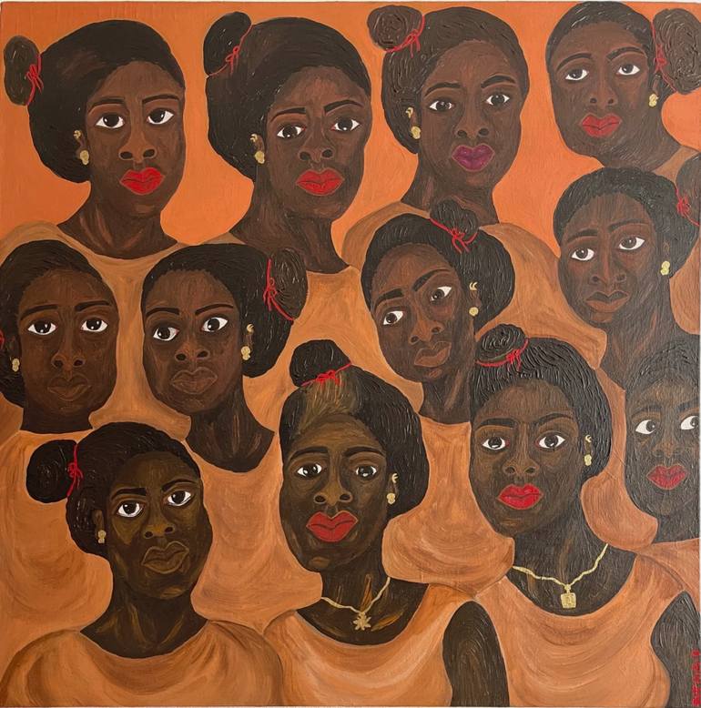 Print of Figurative People Paintings by Sophia Oshodin
