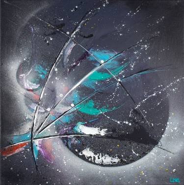 Original Abstract Outer Space Paintings by Helena Monniello