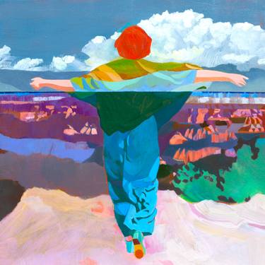 Original Figurative Landscape Painting by Delphine Rocher