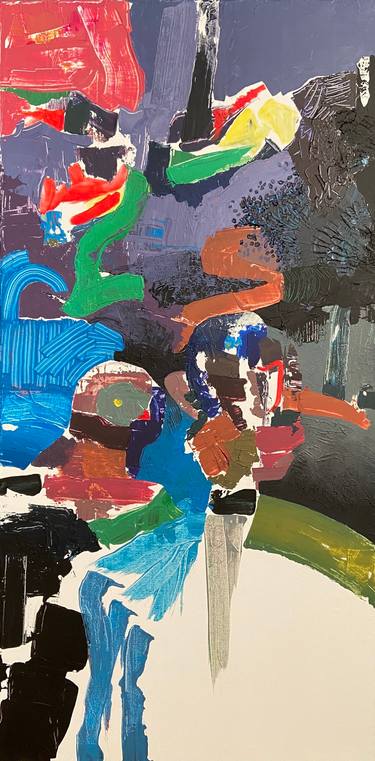 Original Abstract Expressionism People Painting by Aiste Sot