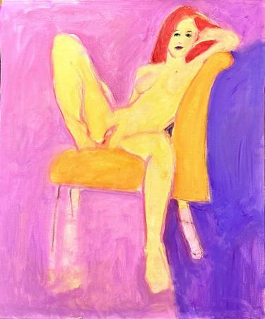 Original Figurative Nude Painting by Shelley Feinerman