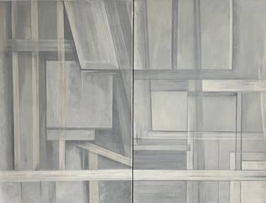 Original Conceptual Abstract Painting by Juanmanuel Alvarez-Ossa