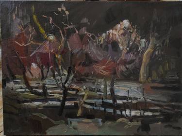 Original Realism Cities Painting by Avetis Mkrtchyan