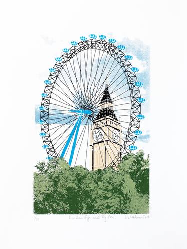 Original Modern Architecture Printmaking by Liz Whiteman Smith