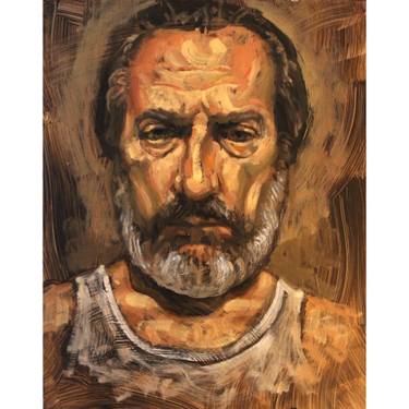 Original Expressionism Portrait Painting by Paul Herman