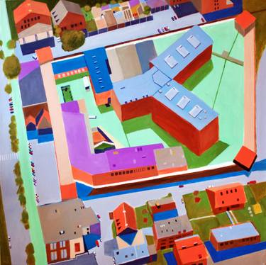 Original Abstract Aerial Paintings by Toni Silber-Delerive