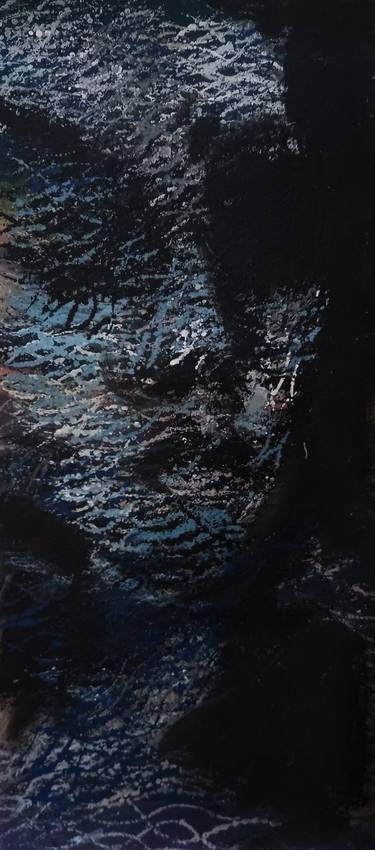 Original Abstract Expressionism Portrait Mixed Media by Iryna Calinicenco