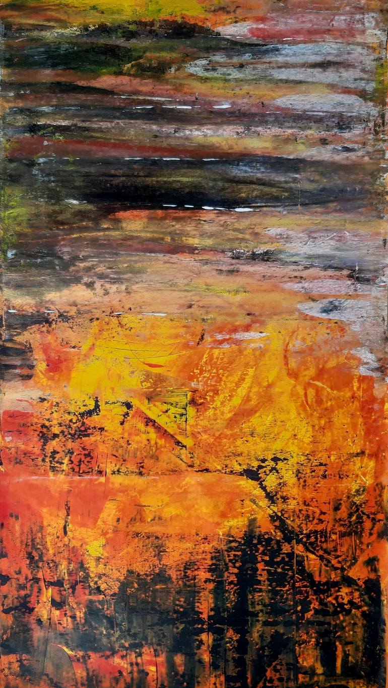 Print of Impressionism Abstract Paintings by Iryna Calinicenco