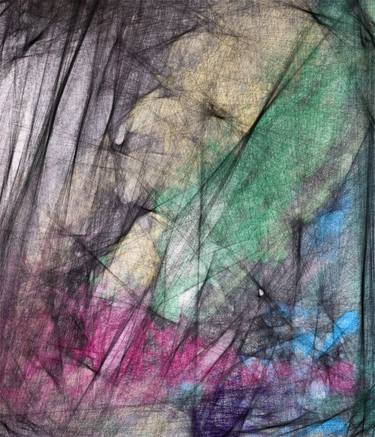 Original Abstract Portrait Digital by Iryna Calinicenco