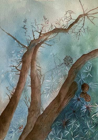 Original Contemporary Tree Paintings by Aline Demarais
