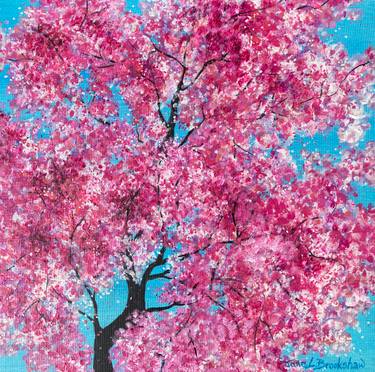 Original Abstract Expressionism Floral Painting by Jane Brookshaw