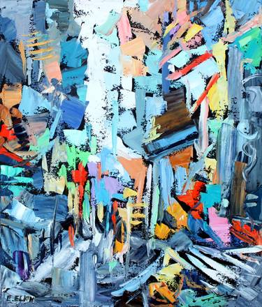 Original Abstract Expressionism Architecture Paintings by Elizabeth Elkin