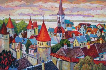 Original Fine Art Architecture Paintings by Elizabeth Elkin