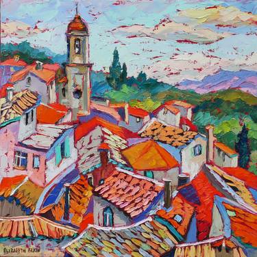 Original Expressionism Architecture Paintings by Elizabeth Elkin