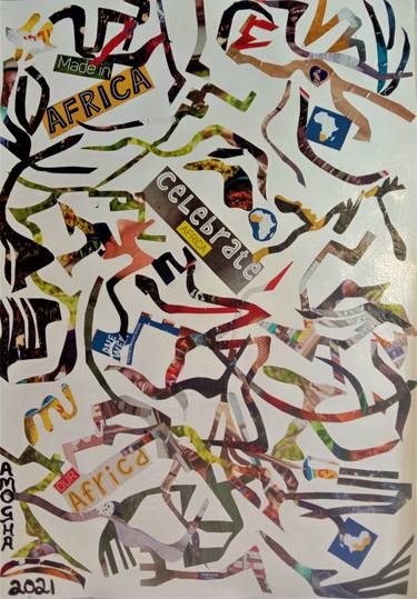 Original Abstract Expressionism Abstract Collage by Amogha Venus