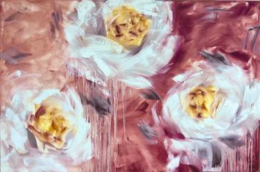 Original Abstract Expressionism Floral Printmaking by Marina Skromova