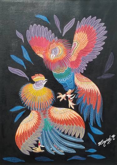 Original Contemporary Animal Painting by Rajesh Mylabathula