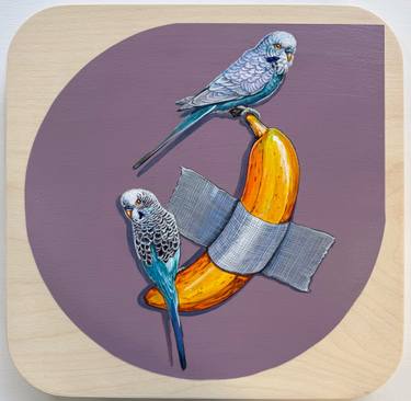 Original Realism Animal Mixed Media by Marie Lavallee