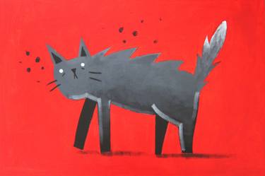 Original Fine Art Cats Paintings by Robert Filiuta