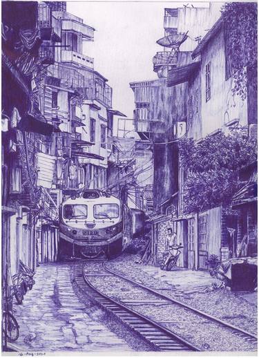 Original Photorealism Cities Drawing by Mehbubul Shorove