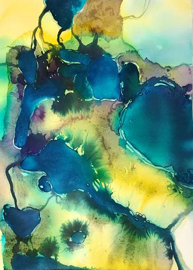 Original Abstract Expressionism Abstract Painting by Olena Drobysheva-Radziwill