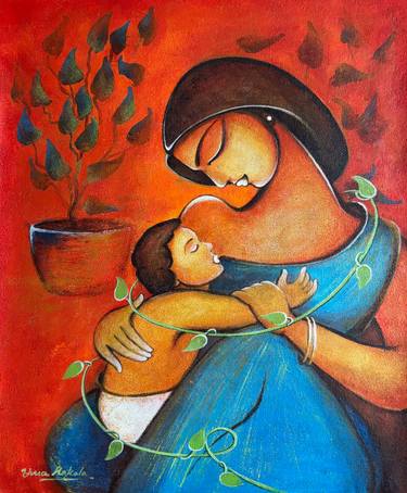 Original Conceptual Love Painting by Uma Makala