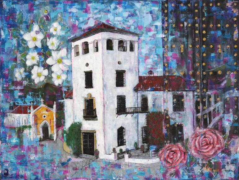 Palacete de Cazulas Painting by Jose Antonio Valen | Saatchi Art