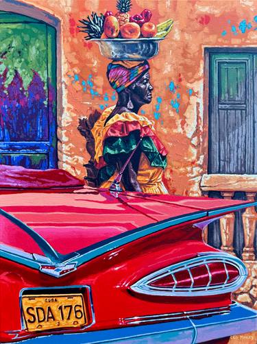 Original Realism People Painting by Leo Morey