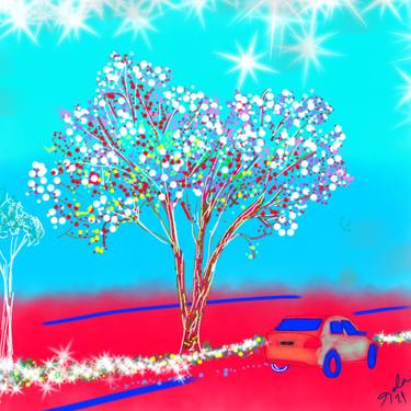Original Expressionism Tree Digital by Angela Vivero