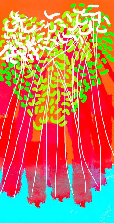 Original Abstract Expressionism Landscape Digital by Angela Vivero