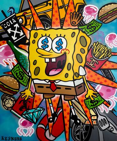 Original Pop Art Pop Culture/Celebrity Painting by Alik Bilialov