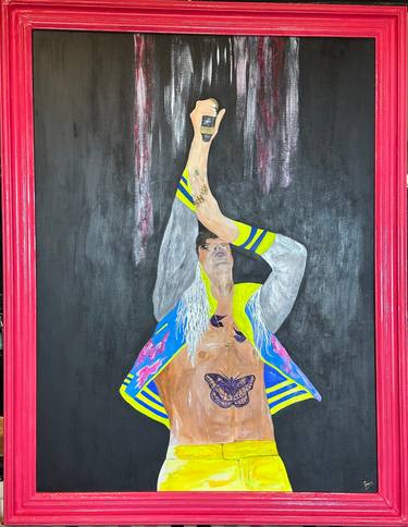 Original Pop Art Pop Culture/Celebrity Painting by Bari Bacco