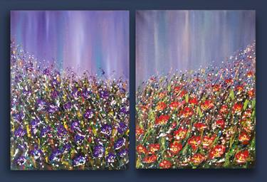 Original Abstract Garden Paintings by Natalia Toderica