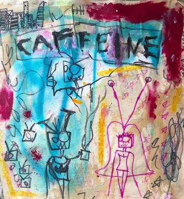 Original Abstract Expressionism Graffiti Paintings by Dominic Massaro
