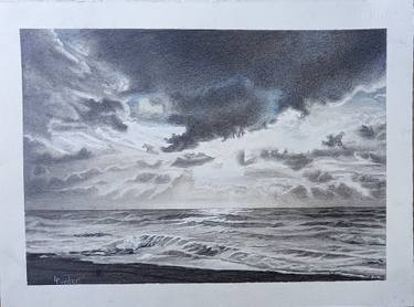 Original Black & White Landscape Drawing by Lisa Punter
