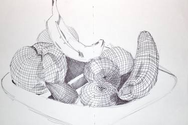 Original Abstract Expressionism Food Drawings by Arkadii Martyniuk