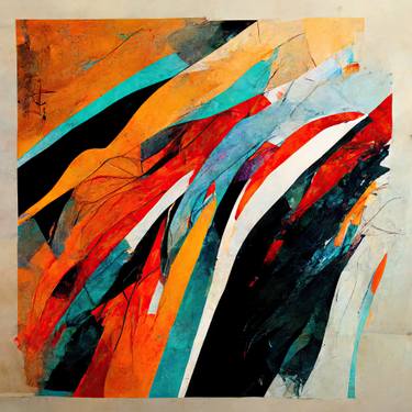 Original Abstract Expressionism Abstract Mixed Media by Michael Khripin