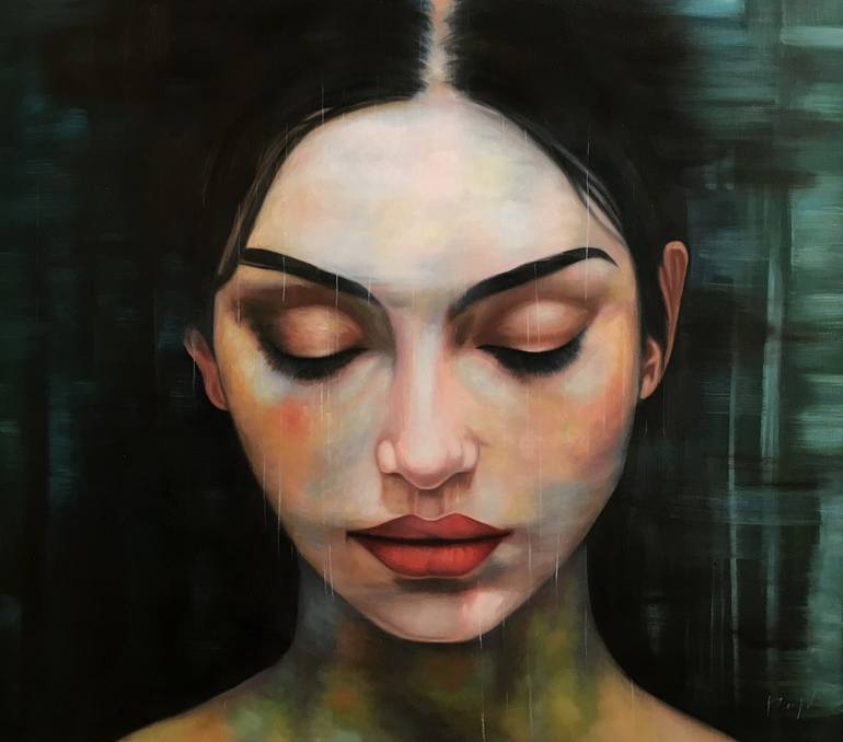 A glance #02 Painting by Vans Lam | Saatchi Art