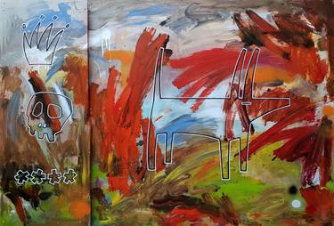 Original Street Art Graffiti Painting by Well Well