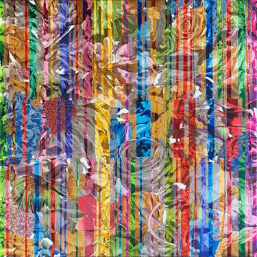 Original Abstract Botanic Painting by Stephane Drillon