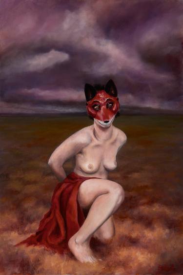 Original Surrealism Nude Painting by Sandra Bottinelli
